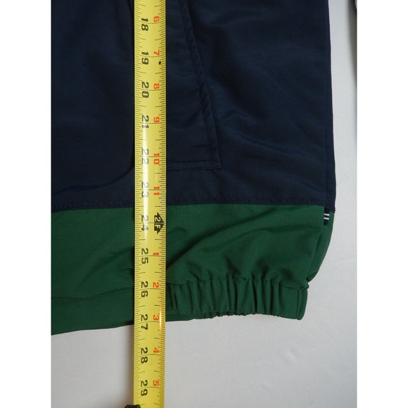 90s Nautica Mens Navy Green White Colorblock Zip Up Windbreaker Jacket XL - Picture 7 of 10